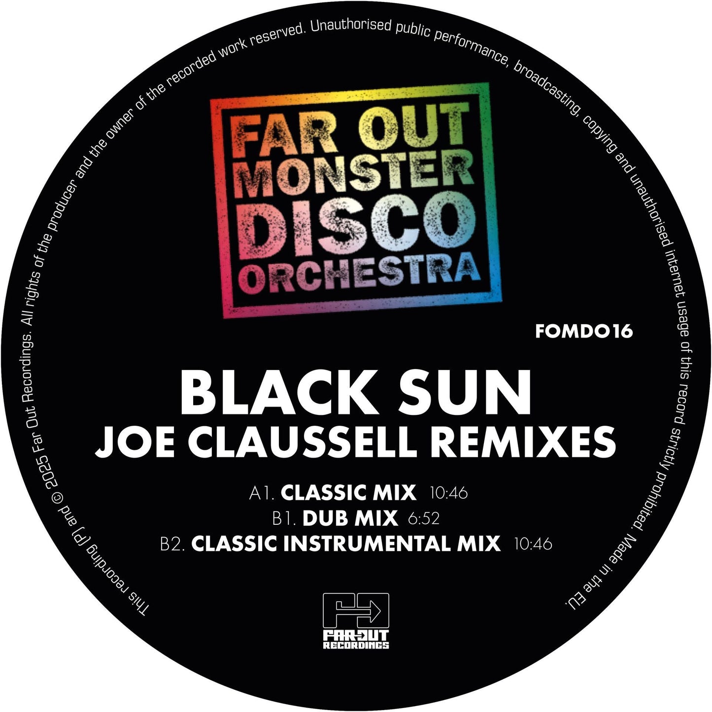 Black Sun (J.Claussell Remixes) - RSD 2025